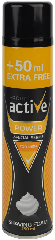 Sport Active Power Shaving Foam, 250 mL