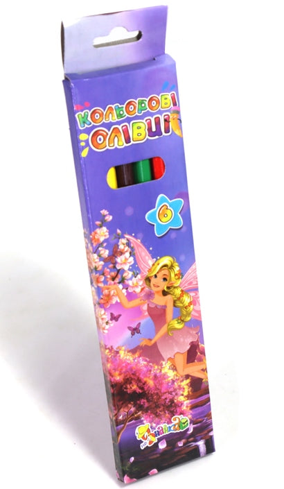 Neznaika 081900 Colored Pencils for Girls, 6 Colors
