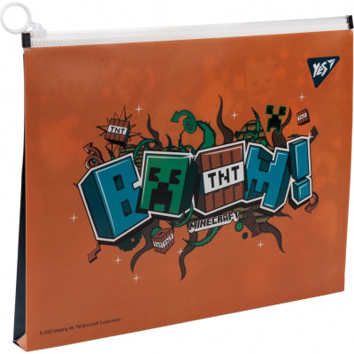 YES 492032 Minecraft B5 Zipper Document Pouch