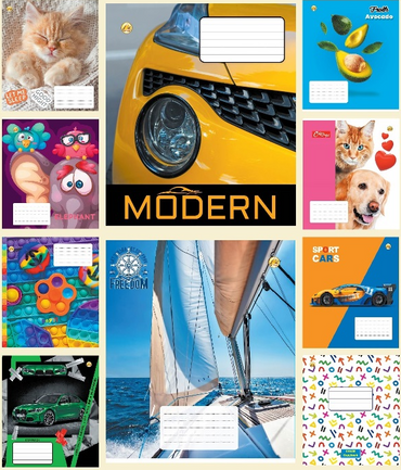 Tetrada Grid Notebook, 12 Sheets, Assorted - Image 2