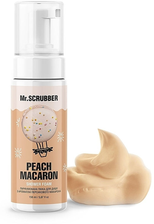 Mr. Scrubber Peach Macaron-Scented Perfumed Shower Foam, 150 mL