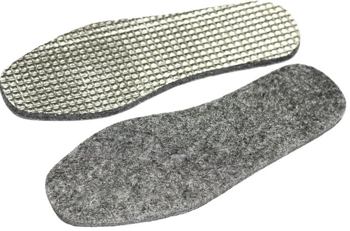 Foil-Backed Felt Shoe Insoles, Size 44