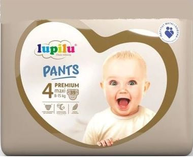Lupilu Premium 4 Baby Pull-Up Diaper Pants, 8-15 kg, 39 pcs