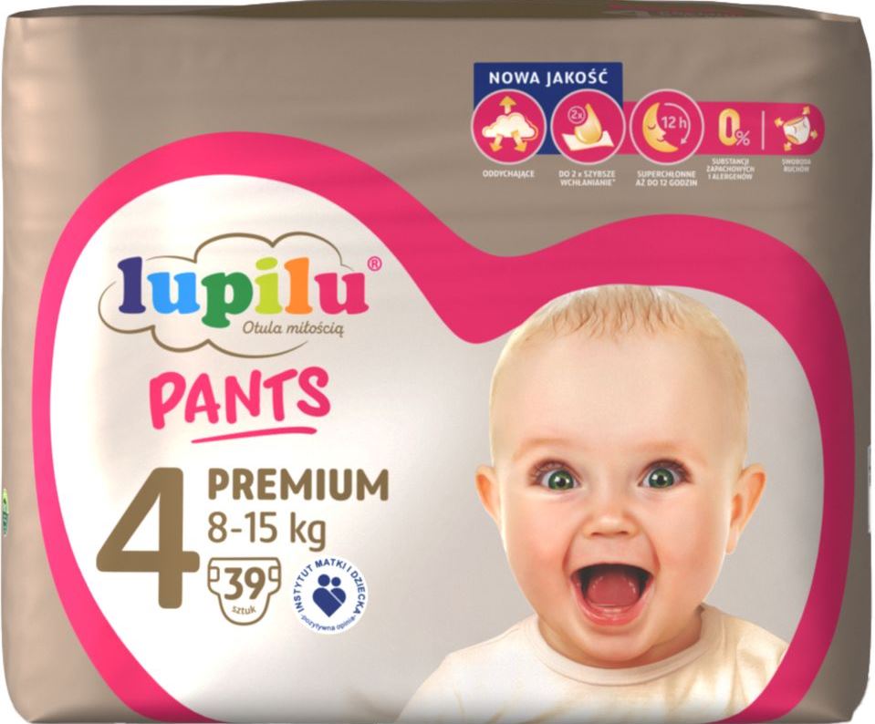 Lupilu Premium 4 Baby Pull-Up Diaper Pants, 8-15 kg, 39 pcs - Image 3