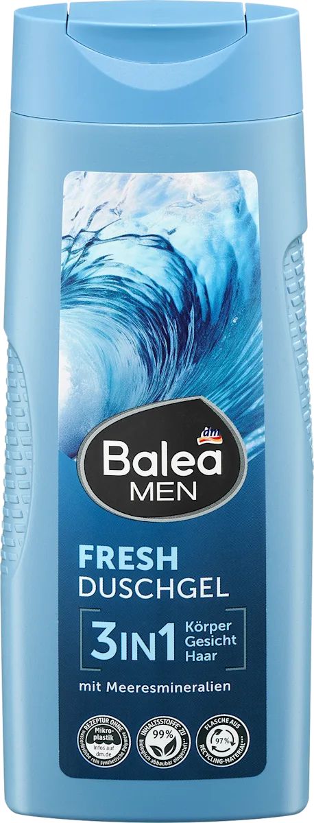 Balea Men 3-in-1 Fresh Shower Gel, 300 mL