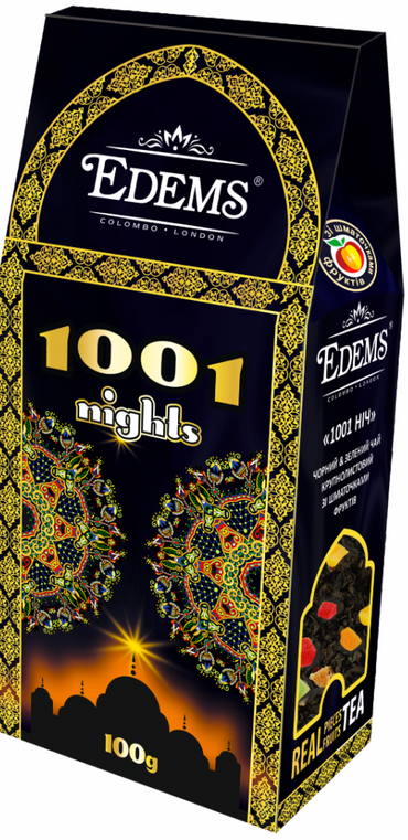 Edems 1001 Nights Green & Black Tea with Fruit Pieces, 100 g - Image 2
