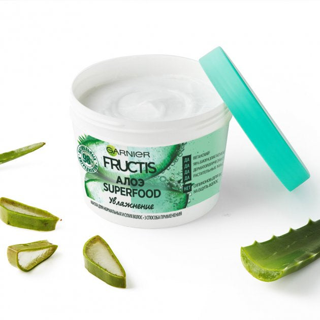 Garnier Fructis Aloe Superfood Moisture Hair Mask, 390 mL - Image 3