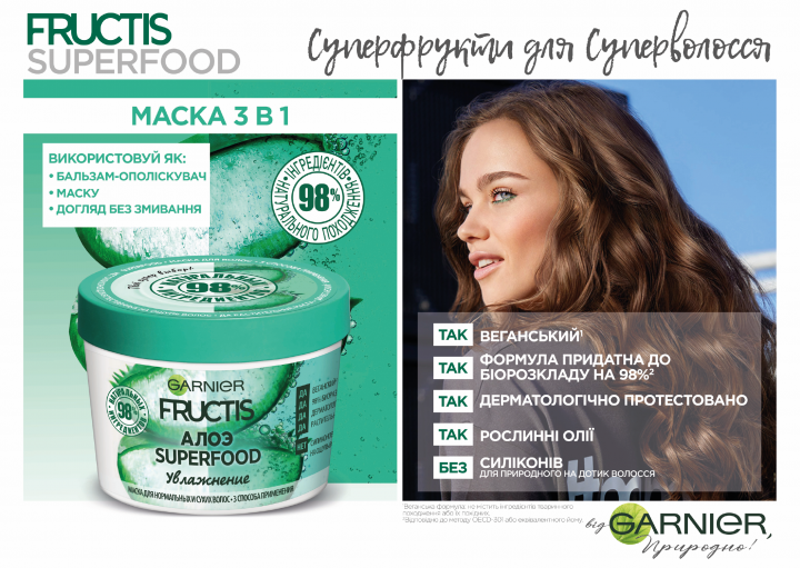 Garnier Fructis Aloe Superfood Moisture Hair Mask, 390 mL - Image 4