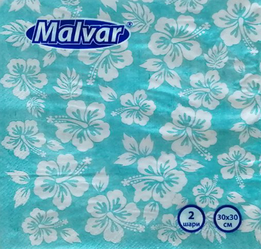 Malvar Flowers 2-Ply Napkins, 30 x 30 cm, 20 pcs - Image 2