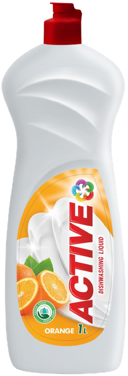 Active Orange Dishwashing Liquid, 1 L
