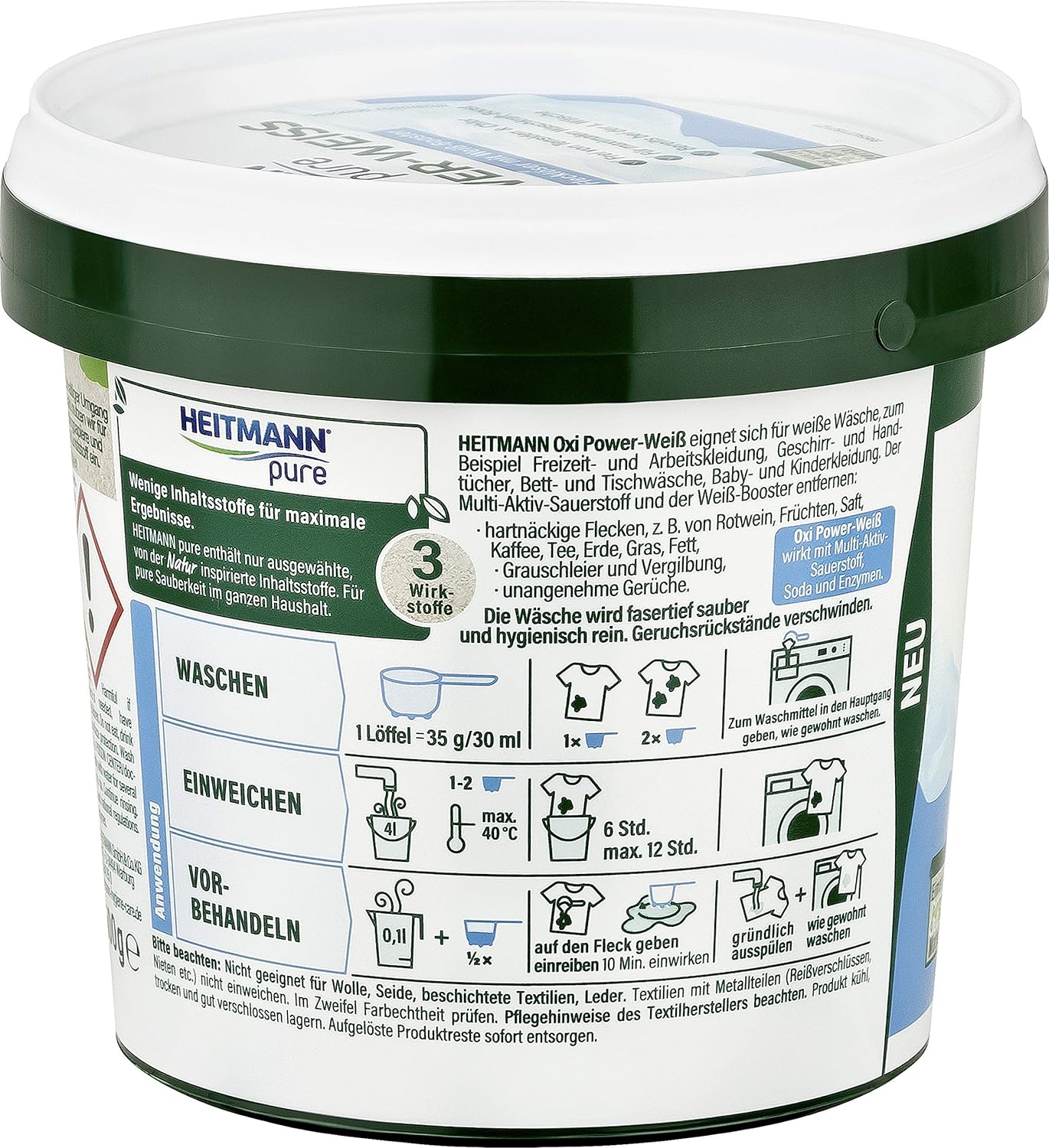 Heitmann OXI Power White Stain Remover & Bleach, 500 g - Image 2