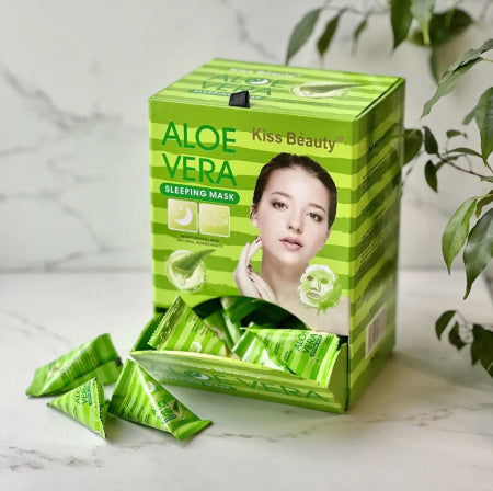 Kiss Beauty Aloe Vera Pyramid Sachet Overnight Face Mask, 4 mL