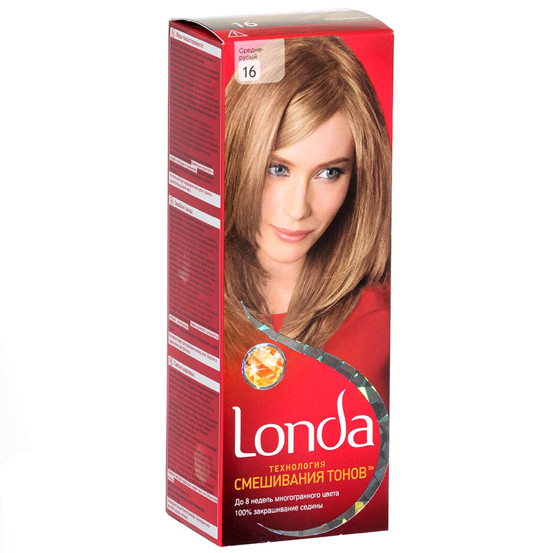 Londa 016 Medium Blonde Permanent Cream Hair Color, 110 mL