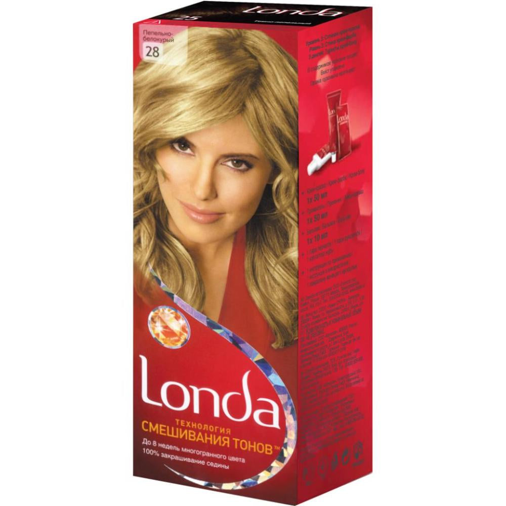 Londa 28 Ash White Permanent Cream Hair Color, 110 mL