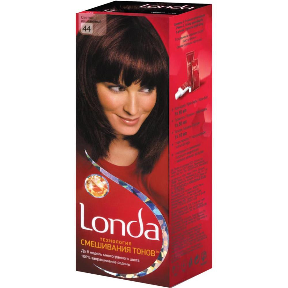 Londa 44 Light Chestnut Permanent Cream Hair Color, 110 mL