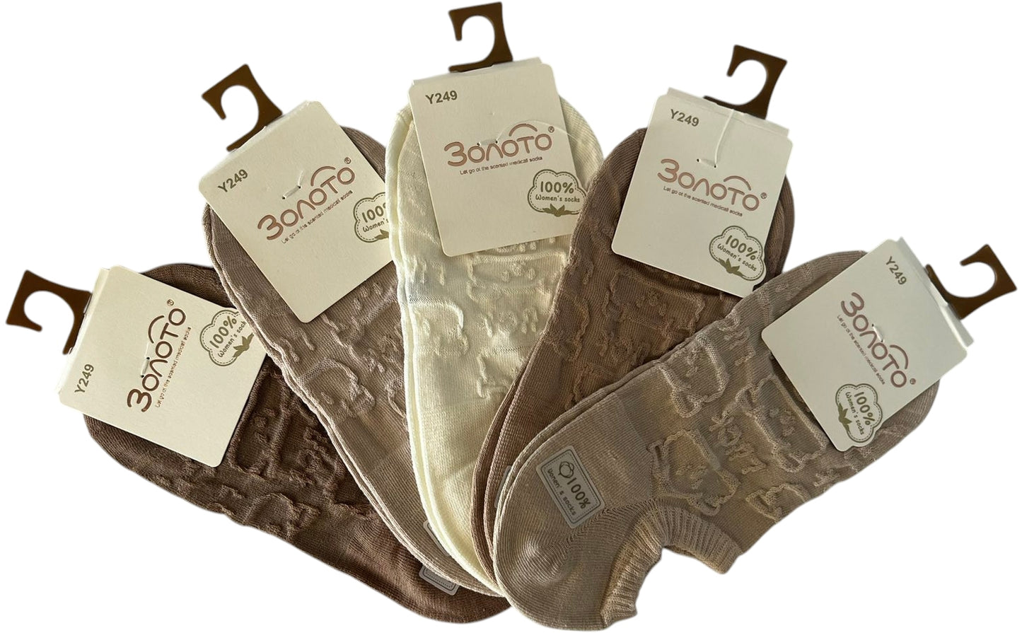 Zoloto Y249 Women's Short Socks, Size 36-41