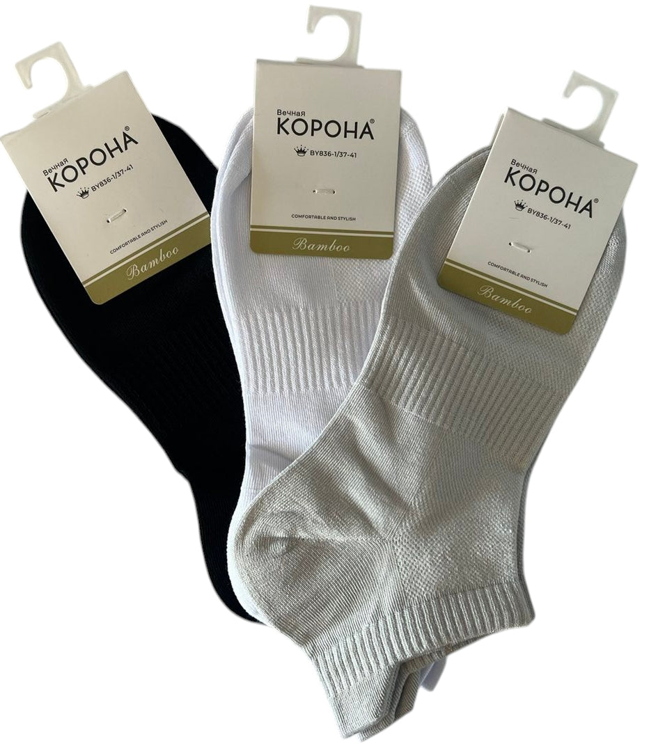 Korona BY836 Women's Short Mesh Socks, Size 37-41