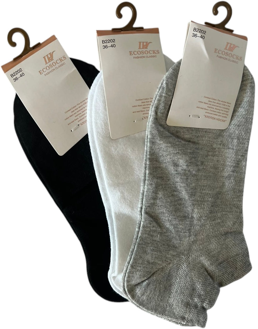 Ecosocks B2202 Women's Short Mesh Socks, Size 36-40
