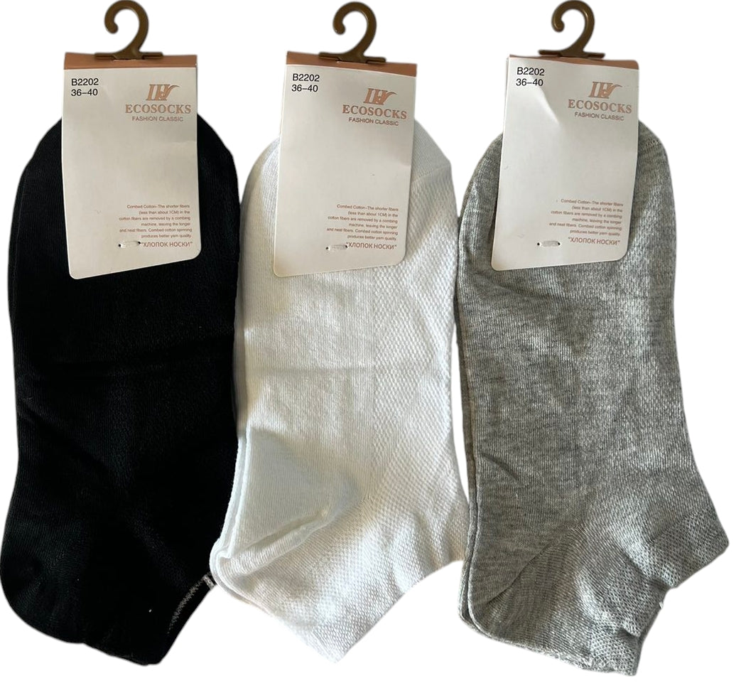 Ecosocks B2202 Women's Short Mesh Socks, Size 36-40 - Image 2