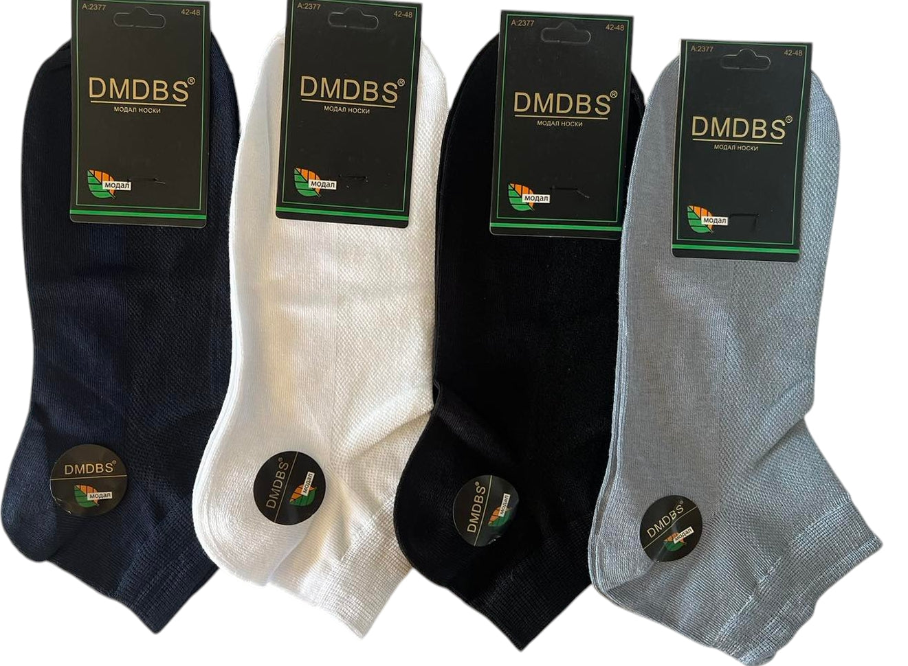 DMDBS A2377 Men's Short Mesh Socks, Size 42-48 - Image 2