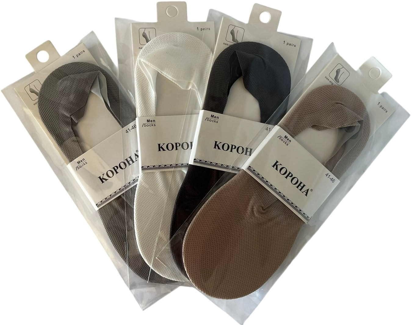 Korona WB0503-4 Men's Footie Socks, Size 41-46