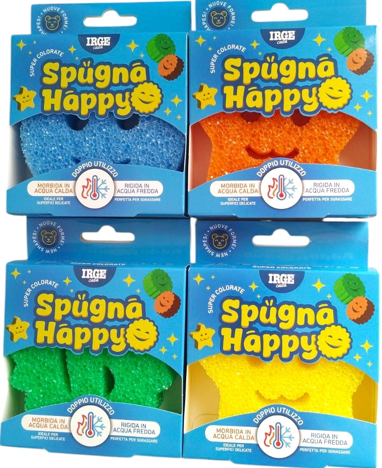 Irge Smile Scrub Kitchen Cleaning Sponge, 10 x 10 x 3 cm - Image 2