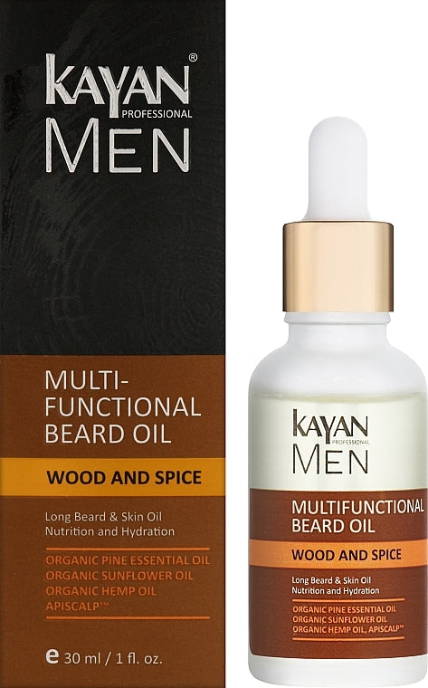 Kayan Professional Men Multipurpose Beard Oil, 30 mL