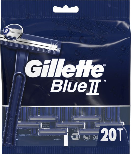 Gillette Blue II Razors, 20 pcs
