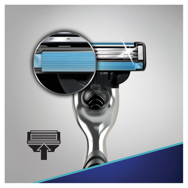 Gillette Mach3 Men's Gift Set: Razor with 2 Cartridges, Extra Comfort Shaving Gel 200 mL & Toiletry Bag - Image 2