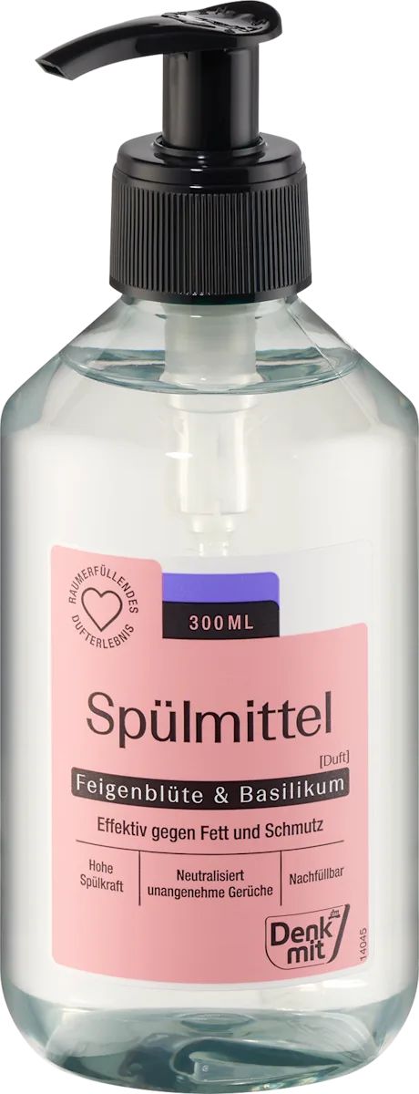 Denkmit Fig Blossom & Basil Dishwashing Liquid with Pump, 300 mL