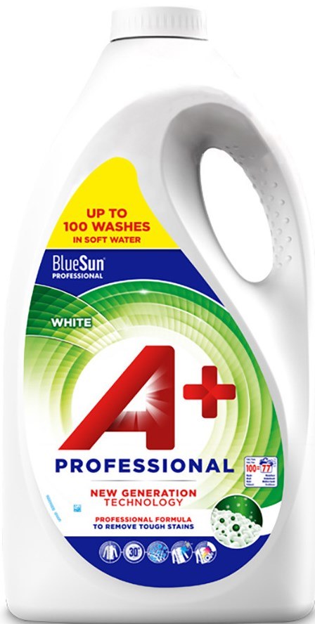 A+ Professional White Laundry Detergent Gel, 100 Loads, 5.005 L