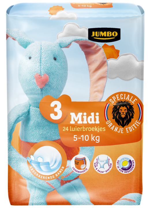 Jumbo 3 Baby Pull-Up Diaper Pants, 24 pcs, 5-10 kg