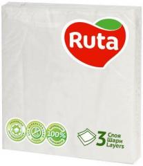 Ruta Color White Table Napkins, 20 sheets
