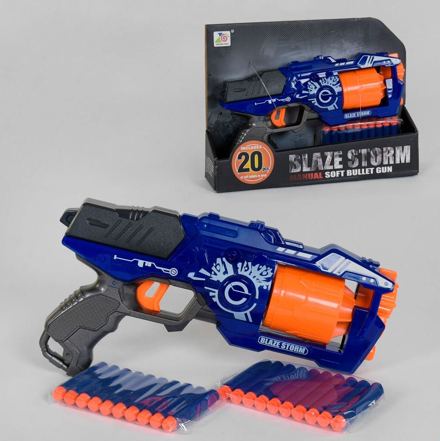 Blaze Storm ZC 7092 Toy Pistol with 20 Soft Darts