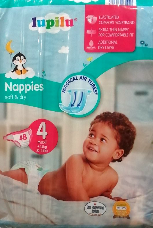 Lupilu Soft & Dry Size 4 Baby Diapers, 9-14 kg, 48 pcs