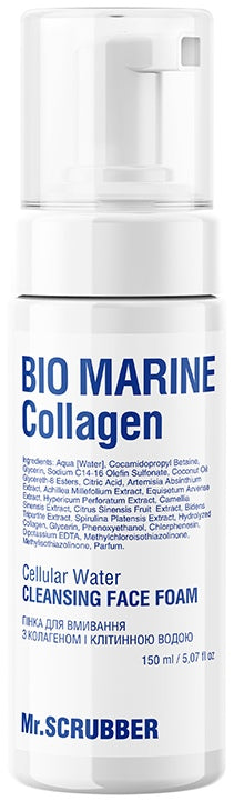 Mr. Scrubber Bio Marine Collagen Face Wash Foam with Collagen & Cell Water, 150 mL