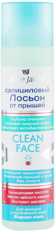 Belle Jardin Clean Face Salicylic Acne Lotion with Sage Extract, 150 mL