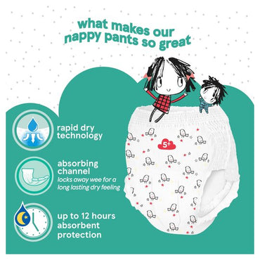 Fred & Flo Easy Fit Size 5+ Baby Pull-Up Diaper Pants, 14-20 kg, 36 pcs - Image 2