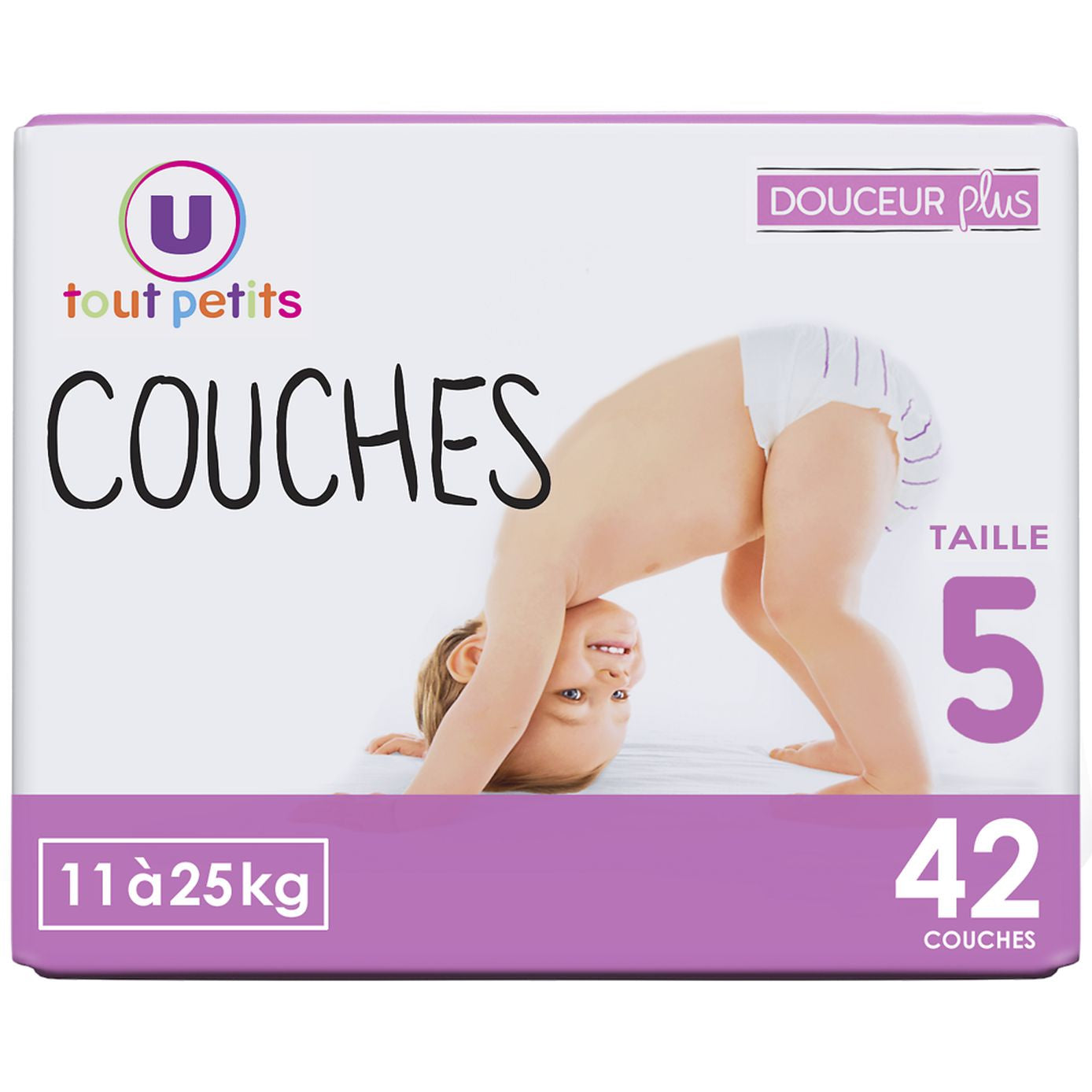 U Tout Petits Douceur Plus 5 Baby Diapers, 11-25 kg, 42 pcs