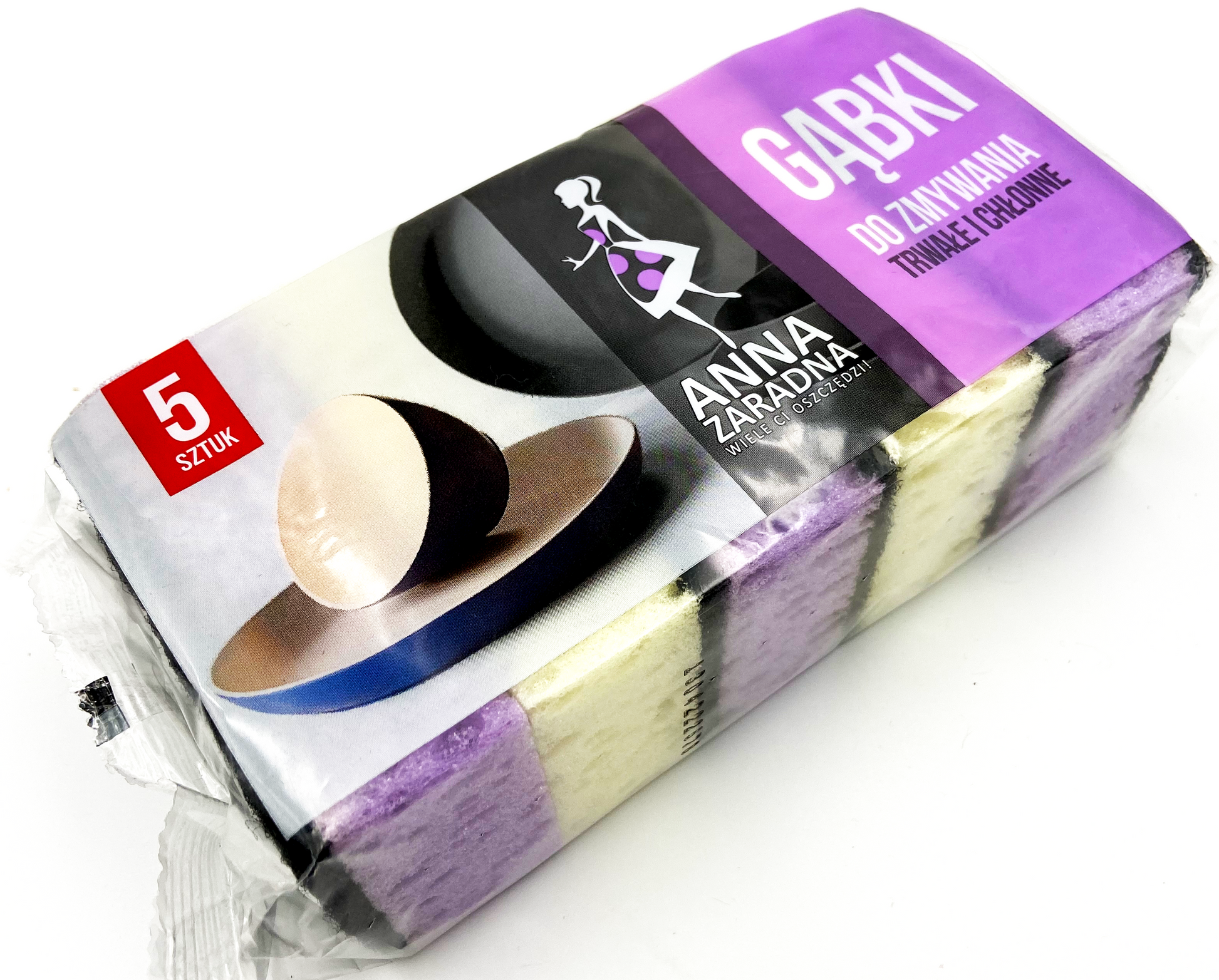 Anna Zaradna Porous Kitchen Sponges, 5 pcs