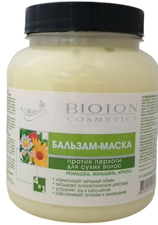 Bioton Cosmetics Nature Anti-Dandruff Hair Balm & Mask for Dry Hair, 500 mL