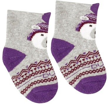 Duna 4113 Light Gray Patterned Winter Kids' Socks, Size 12-14 - Image 2