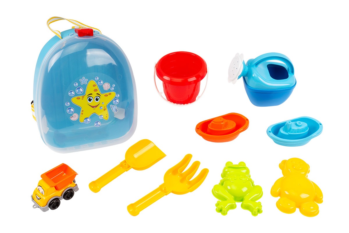 TechnoK 8881 Boys' Sand Play Set in Backpack