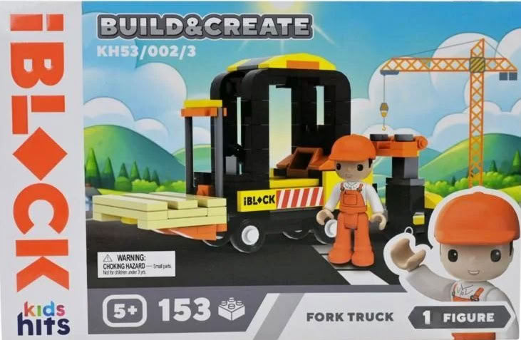 iBlock Junior KN53/002/3 Build & Create Building Set, 153 pcs
