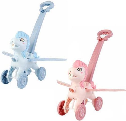 Battery-Operated Horse Bubble Machine Push Toy 134-63A with Handle