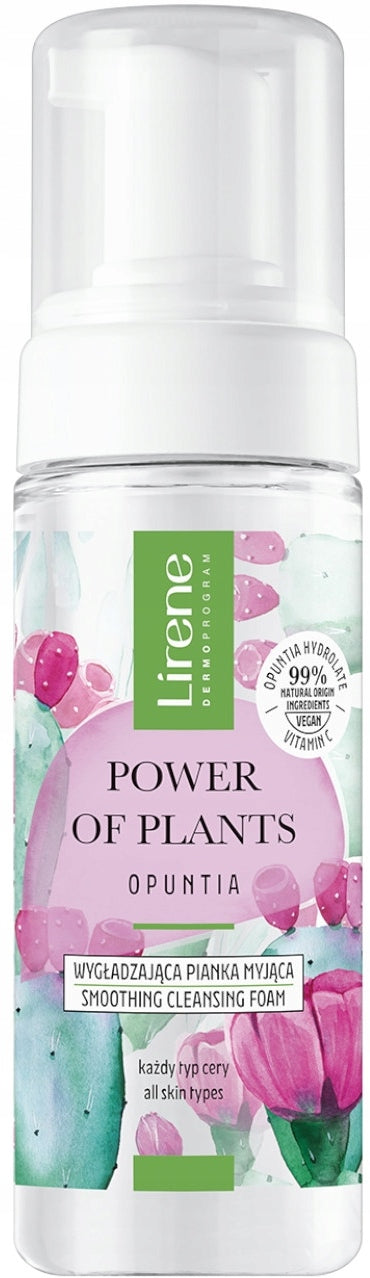 Lirene Power of Plants Prickly Pear Smoothing Face Wash Foam, 150 mL