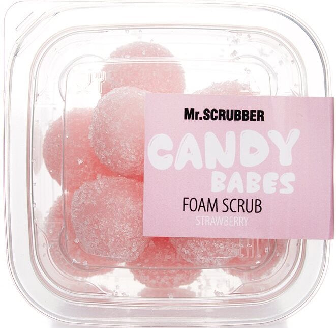 Mr.Scrubber Candy Babes Strawberry Foaming Body Scrub, 110 g