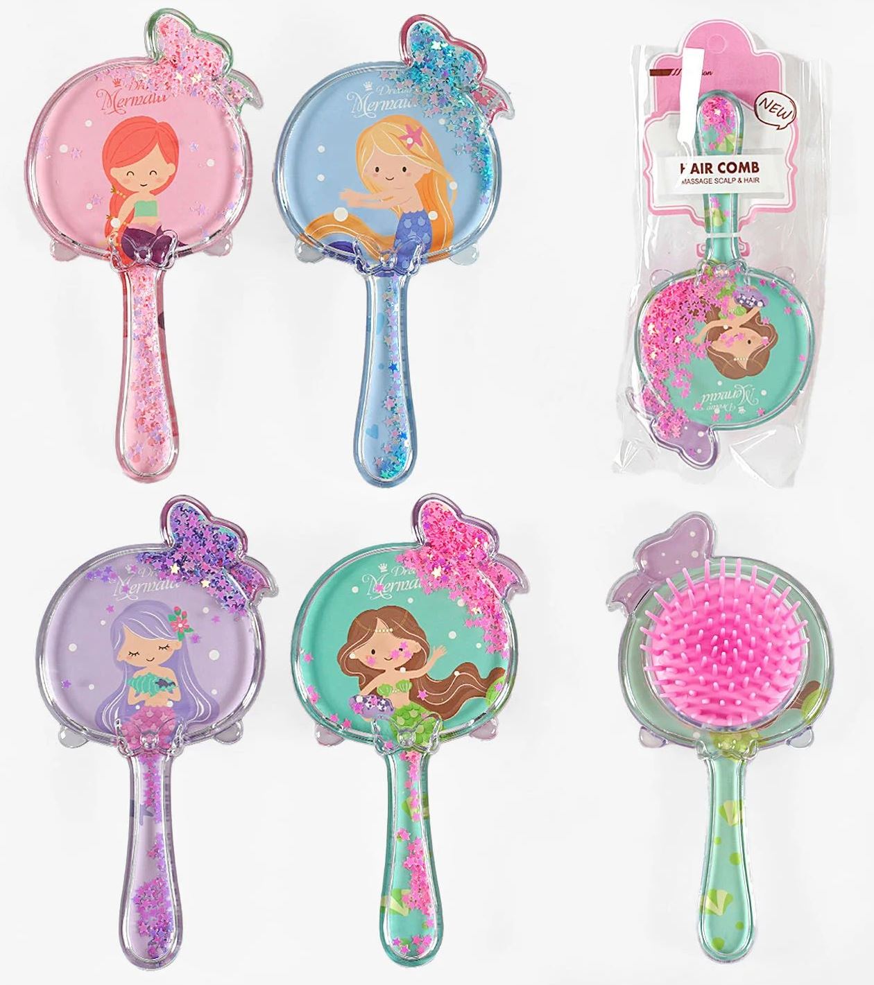 C 57924/S-165 Mermaid Glitter Hairbrush