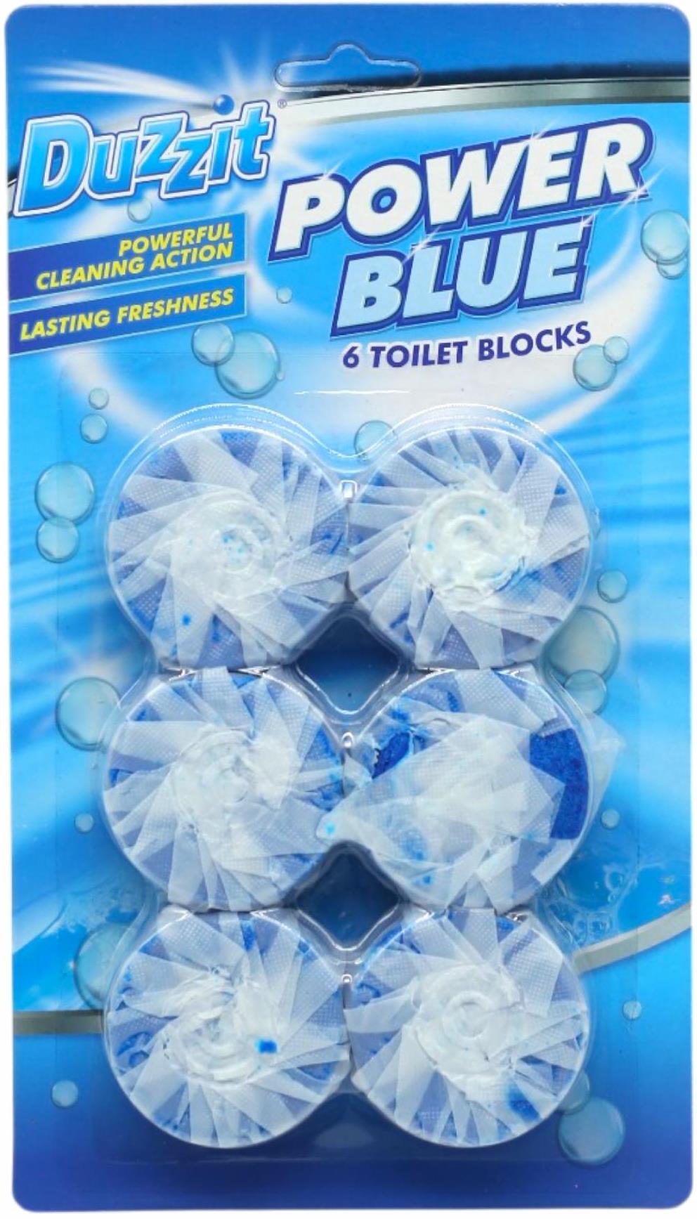 Duzzit Power Blue Toilet Cistern Tablets, 6 x 50 g