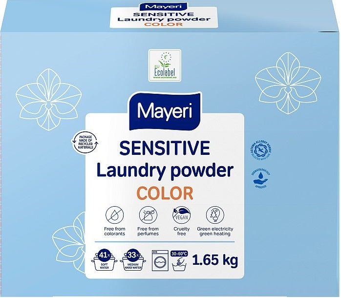 Mayeri Sensitive Color Laundry Detergent Powder, 1.65 kg